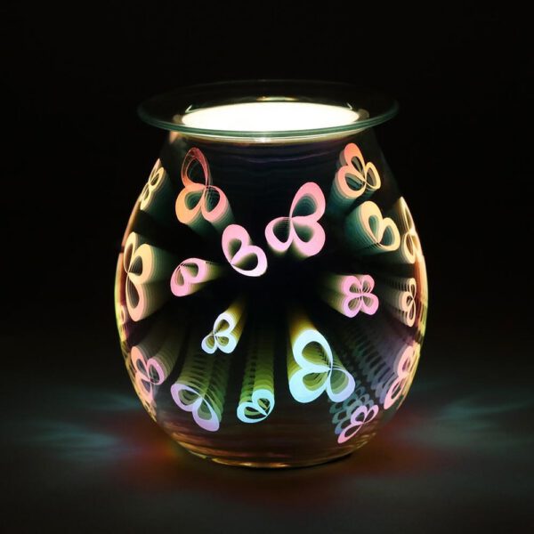 3D Flower Petal Light Up Electric Oil Burner & Wax Melt Burner