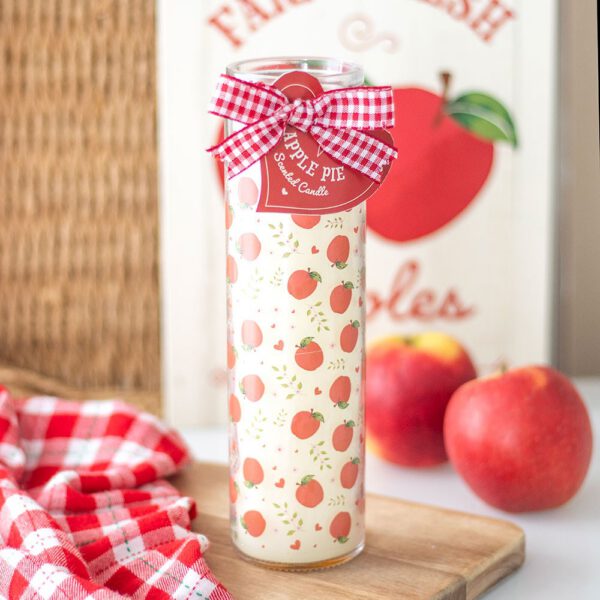 Apple Print Apple Pie Tube Candle