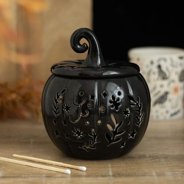 Black Folk Pumpkin Oil Burner & Wax Melt Burner