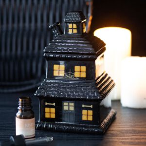 Black Haunted House Oil Burner & Wax Melt Burner