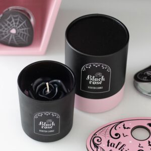 Black Rose Candle with 3D Roses