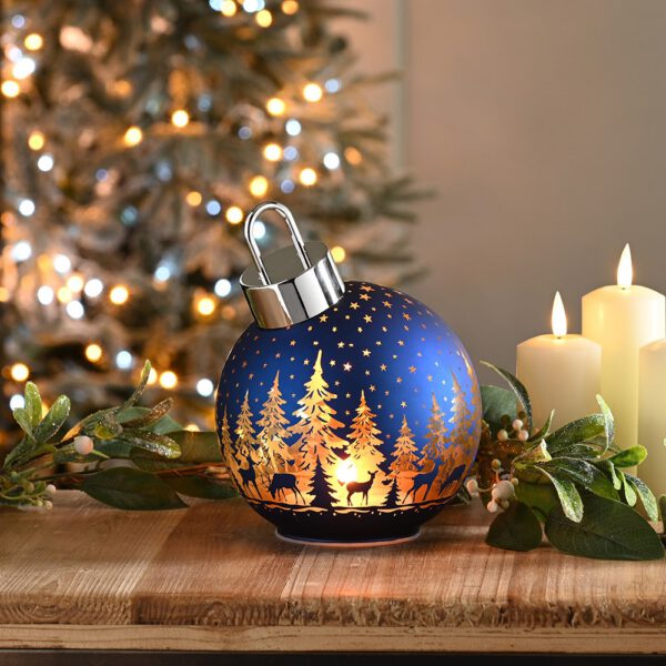 Blue Bauble Light-Up Decoration – 18cm
