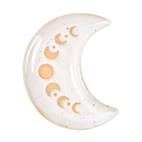 Moon Phase Crescent Ceramic Trinket Tray – 12cm
