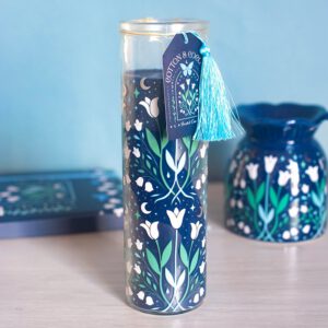 Moonflower Print Cotton & Coconut Tube Candle