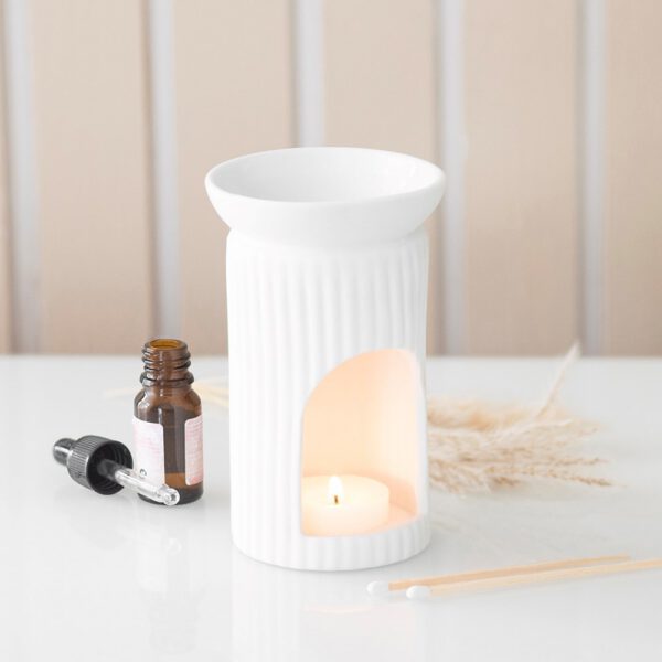 Ribbed Column Oil Burner & Wax Melt Burner