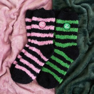 Set of 2 Good Witch and Bad Witch Fluffy Socks