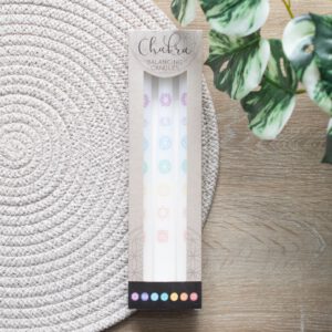 Set of 3 Chakra Balancing Taper Dinner Candles