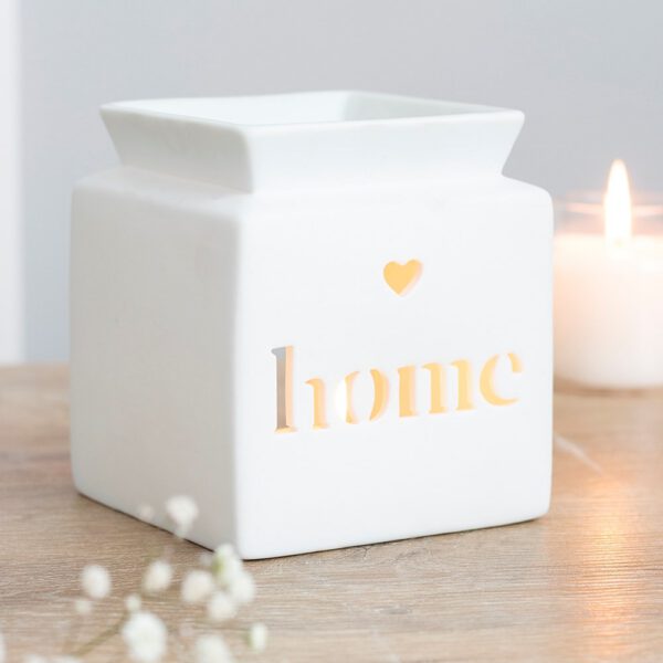 White Home Cut Out Oil Burner & Wax Melt Burner