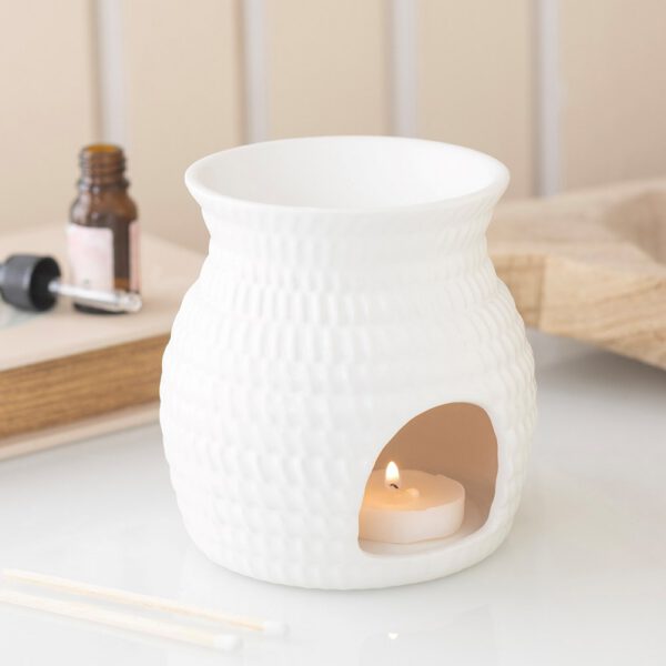 Woven Basket Effect Oil Burner & Wax Melt Burner